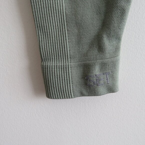 SET ACTIVE Sculptflex Yoga Activewear Leggings in Olive Green Pastel Gym Workout - Picture 10 of 13